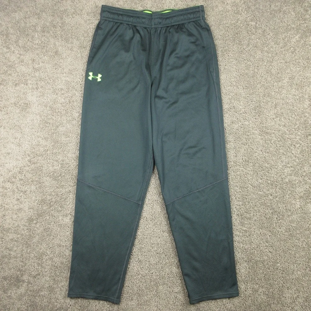 Under Armour Sweatpants Mens Large Green Thermal ColdGear Fitted Outdoor Base